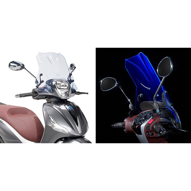 GIVI ICE BLUE WINDSCREEN PIAGGIO BV350 - DRIVEN Canada's Powersports 80196062124295606BL