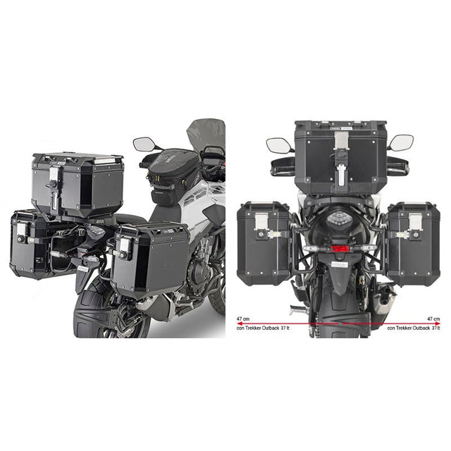 GIVI PL ONE - FIT CAM - SIDE BRACKET HONDA CB500X (PLO1171CAM) - DRIVEN Canada's Powersports 8019606246035PLO1171CAM