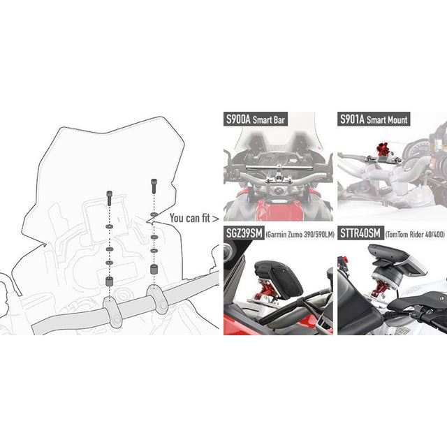 GIVI S01KIT BMW GS/APRILIA/TIGER/EXPLORER (01SKIT) - DRIVEN Canada's Powersports 801960617988301SKIT
