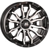 HIGHLIFTER HL21 ALLOY 14X7 4/137 4+3 (+10MM) GLOSS MACHINED W1 - DRIVEN Canada's Powersports 14HL21 - 1137
