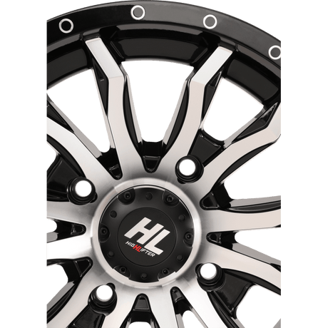 HIGHLIFTER HL21 ALLOY 14X7 4/137 4+3 (+10MM) GLOSS MACHINED W1 - DRIVEN Canada's Powersports 14HL21 - 1137