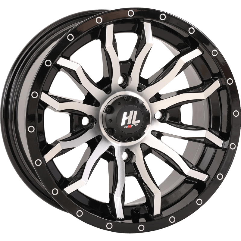 HIGHLIFTER HL21 ALLOY 14X7 4/156 4+3 (+10MM) GLOSS MACHINED W1 - DRIVEN Canada's Powersports 14HL21 - 1156