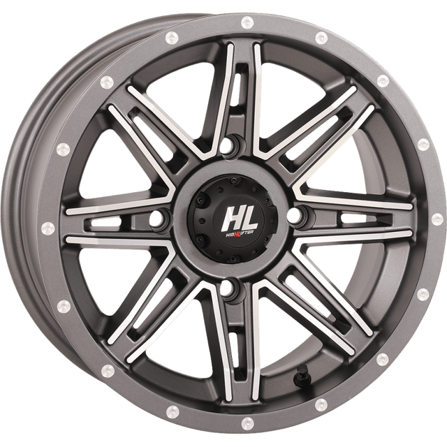 HIGHLIFTER HL22 ALLOY 14X7 4/156 4+3 (+10MM) GUN MACHINED W1 - DRIVEN Canada's Powersports 14HL22 - 1856