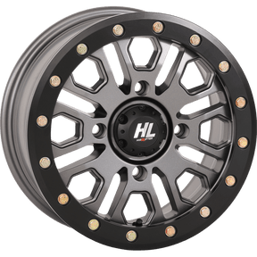 HIGHLIFTER HL23 ALLOY 15X7 4/156 5+2 (+38MM) BEADLOCK GUN W1 - DRIVEN Canada's Powersports 15HL23 - 1556