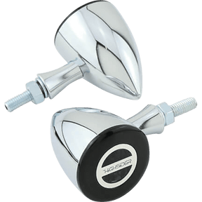 HIGHSIDER DRL & TURN SIGNAL ROCKET BULLET FRONT CHROME PAIR (204 - 349) - DRIVEN Canada's Powersports 4054783226009204 - 349