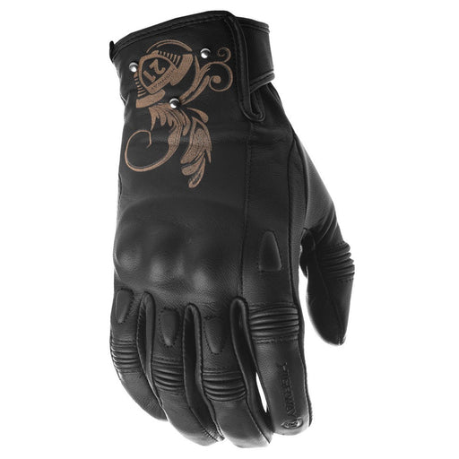 HIGHWAY 21 WOMEN'S BLACK IVY GLOVES - Driven Powersports Inc.'191361091759489-0080S