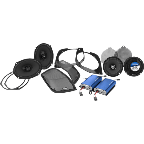 HOGTUNES 450 WATT 6X9" FRONT SPEAKERS W/CUT IN LID (RETRO 450.4 KIT) - DRIVEN Canada's Powersports RETRO 450.4 KIT