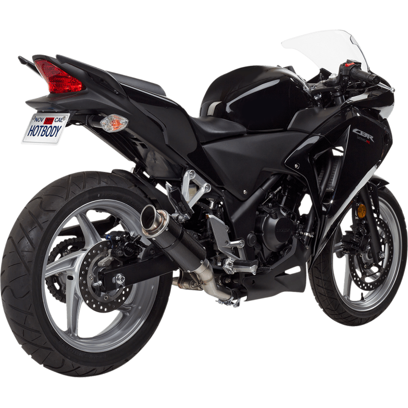 HOT BODIES SLIP - ON MATTE CARBON MGP STINGER HON CBR250R 11 - 14 (41102 - 2405) - DRIVEN Canada's Powersports 41102 - 2405