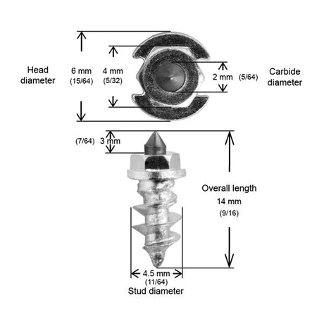 IGRIP SNOW STUDS SS11R - DRIVEN Canada's Powersports 185568000096SS - 1124R