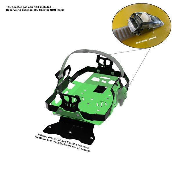 ITEK GAS CAN BRACKET KIT - DRIVEN Canada's Powersports 9999999989RACK02 - AC - VT