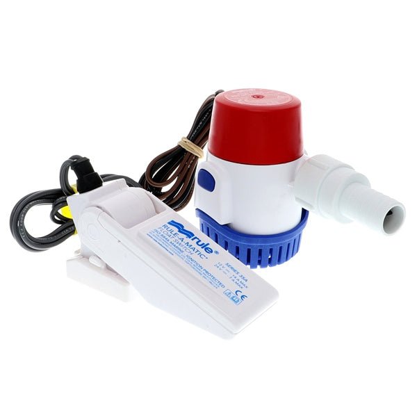 JABSCORULE 500 GPH STANDARD BILGE PUMP KIT WITH FLOAT SWITCH (25DA - 35A) - DRIVEN Canada's Powersports 04223710651325DA - 35A