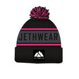 JETHWEAR BEANIE POMPOM BK/PI (J2545 - 340) - DRIVEN Canada's Powersports 7340107566584J2545 - 340