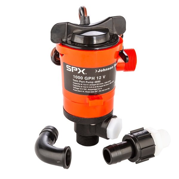 JOHNSONPUMP BILGE PUMP, 1000 GPH (48903) - DRIVEN Canada's Powersports 72932148903448903