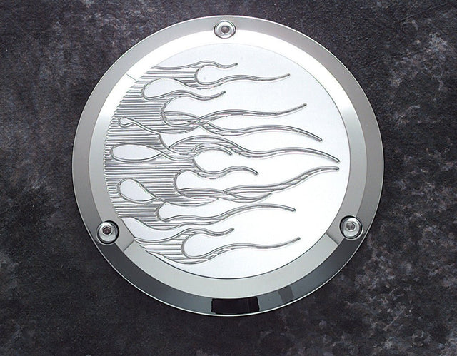 JOKER MACHINE 70 - 98 B/T DERBY CVR 3 HOLE FLAME CHROME (921017FC) - DRIVEN Canada's Powersports 921017FC