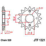 JT SPROCKETS SPROCKET FRONT 520 12T - DRIVEN Canada's Powersports 824225200379JTF1321.12