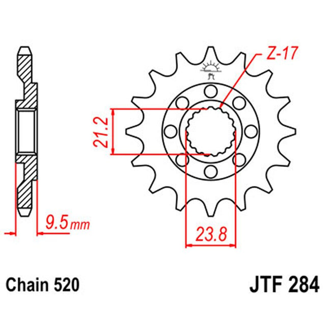 JT SPROCKETS SPROCKET FRONT 520 12T (JTF284.12) - DRIVEN Canada's Powersports 824225207125JTF284.12
