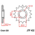 JT SPROCKETS SPROCKET FRONT 520 12T (JTF432.12) - DRIVEN Canada's Powersports 824225203578JTF432.12