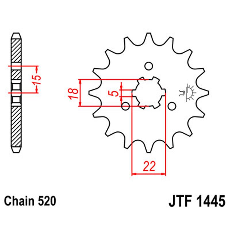 JT SPROCKETS SPROCKET FRONT 520 13T (JTF1445.13SC) - DRIVEN Canada's Powersports 824225206975JTF1445.13SC
