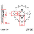 JT SPROCKETS SPROCKET FRONT 520 13T (JTF287.13) - DRIVEN Canada's Powersports 824225202038JTF287.13