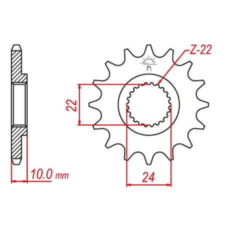 JT SPROCKETS SPROCKET FRONT 520 13T (JTF402.13) - DRIVEN Canada's Powersports 824225202878JTF402.13