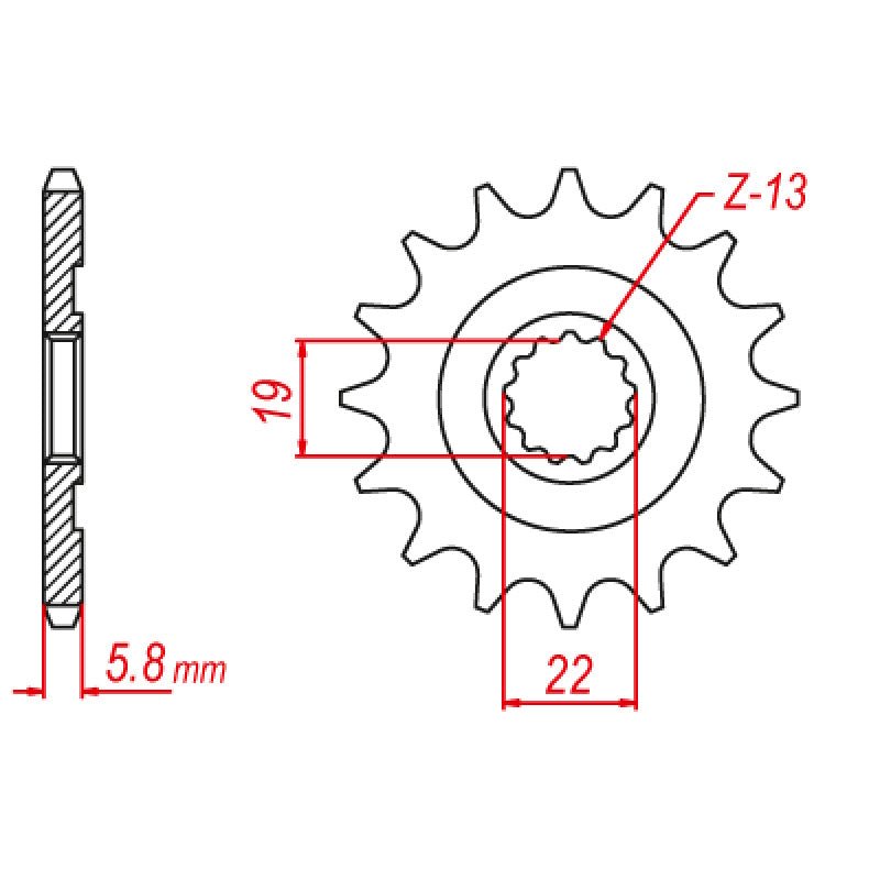 JT SPROCKETS SPROCKET FRONT 520 13T (JTF825.13) - DRIVEN Canada's Powersports 824225208504JTF825.13