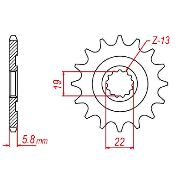 JT SPROCKETS SPROCKET FRONT 520 13T (JTF825.13) - DRIVEN Canada's Powersports 824225208504JTF825.13