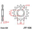 JT SPROCKETS SPROCKET FRONT 520 15T (JTF1536.15) - DRIVEN Canada's Powersports 824225206821JTF1536.15