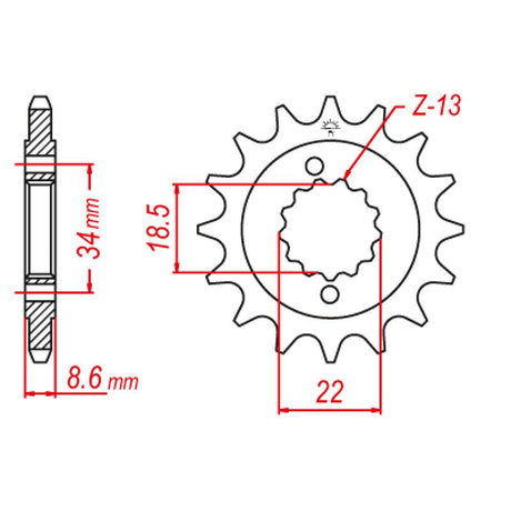 JT SPROCKETS SPROCKET FRONT 520 15T (JTF1908.15) - DRIVEN Canada's Powersports 824225208900JTF1908.15