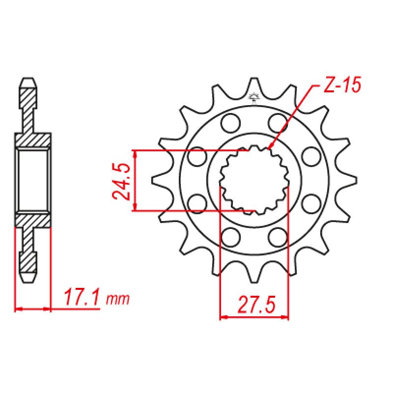 JT SPROCKETS SPROCKET FRONT 520 15T (JTF748.15) - DRIVEN Canada's Powersports 824225208955JTF748.15