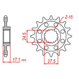 JT SPROCKETS SPROCKET FRONT 520 15T (JTF748.15) - DRIVEN Canada's Powersports 824225208955JTF748.15
