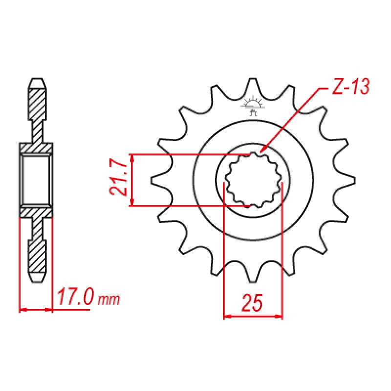 JT SPROCKETS SPROCKET FRONT 520 16T (JTF1381.16RB) - DRIVEN Canada's Powersports 824225208436JTF1381.16RB