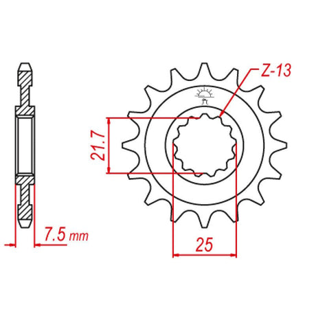 JT SPROCKETS SPROCKET FRONT 520 16T (JTF1536.16RB) - DRIVEN Canada's Powersports 824225208610JTF1536.16RB