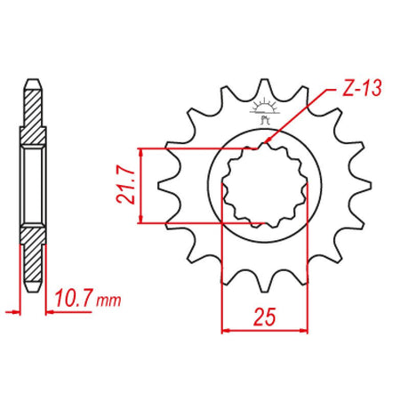 JT SPROCKETS SPROCKET FRONT 520 16T (JTF1595.16RB) - DRIVEN Canada's Powersports 824225208689JTF1595.16RB
