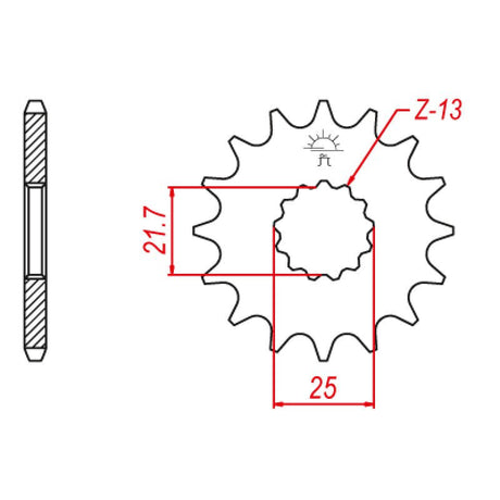 JT SPROCKETS SPROCKET FRONT 520 16T (JTF565.16RB) - DRIVEN Canada's Powersports 824225208849JTF565.16RB