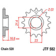 JT SPROCKETS SPROCKET FRONT 520 16T (JTF582.16) - DRIVEN Canada's Powersports 824225205435JTF582.16