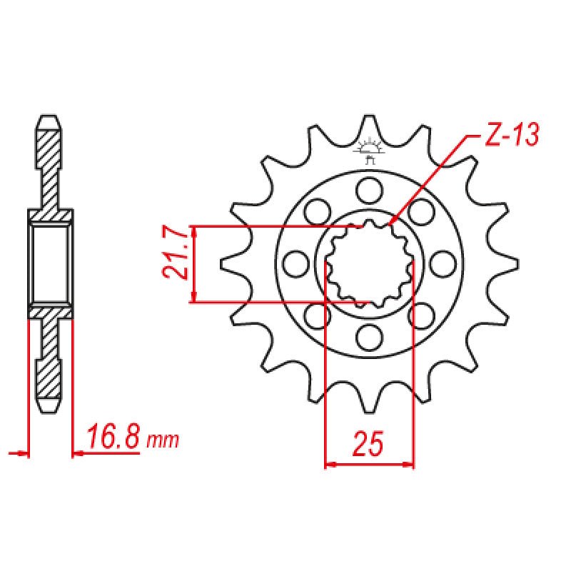 JT SPROCKETS SPROCKET FRONT 520 17T (JTF1373.17) - DRIVEN Canada's Powersports 824225208184JTF1373.17