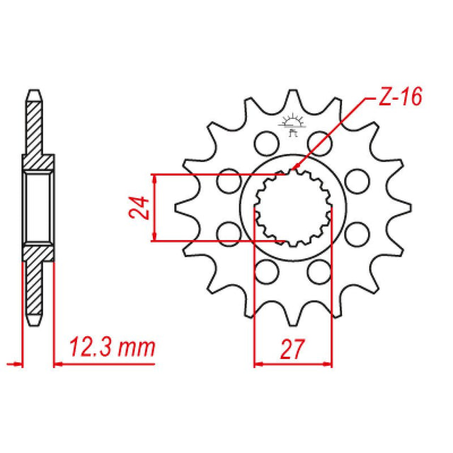 JT SPROCKETS SPROCKET FRONT 520 17T (JTF1444.17) - DRIVEN Canada's Powersports 824225209020JTF1444.17
