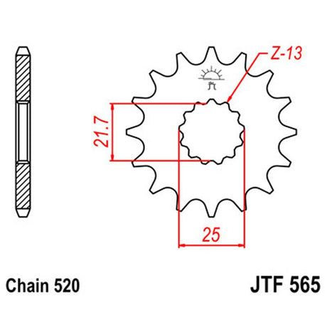 JT SPROCKETS SPROCKET FRONT 520 18T (JTF565.18) - DRIVEN Canada's Powersports 824225204940JTF565.18