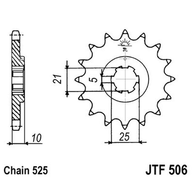 JT SPROCKETS SPROCKET FRONT 525 14T - DRIVEN Canada's Powersports 824225203943JTF506.14