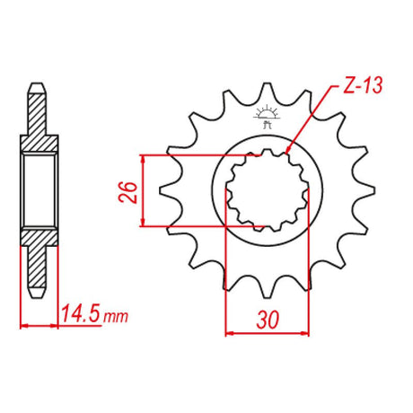 JT SPROCKETS SPROCKET FRONT 525 15T (JTF1332.15RB) - DRIVEN Canada's Powersports 824225208566JTF1332.15RB