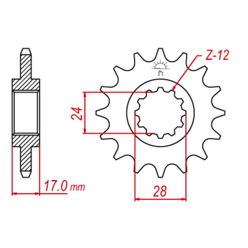 JT SPROCKETS SPROCKET FRONT 525 15T (JTF1371.15RB) - DRIVEN Canada's Powersports 824225208412JTF1371.15RB