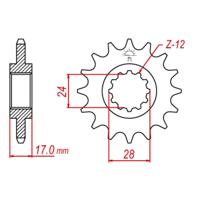 JT SPROCKETS SPROCKET FRONT 525 15T (JTF1371.15RB) - DRIVEN Canada's Powersports 824225208412JTF1371.15RB