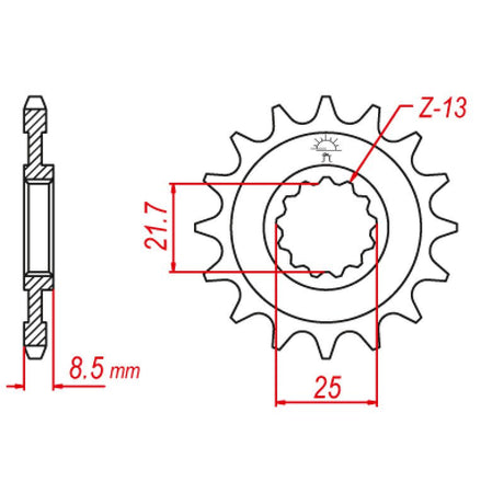 JT SPROCKETS SPROCKET FRONT 525 15T (JTF1537.15RB) - DRIVEN Canada's Powersports 824225208627JTF1537.15RB