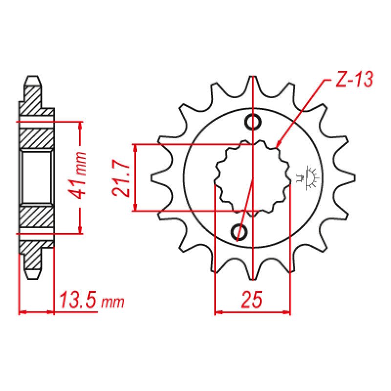 JT SPROCKETS SPROCKET FRONT 525 15T (JTF296.15RB) - DRIVEN Canada's Powersports 824225208269JTF296.15RB