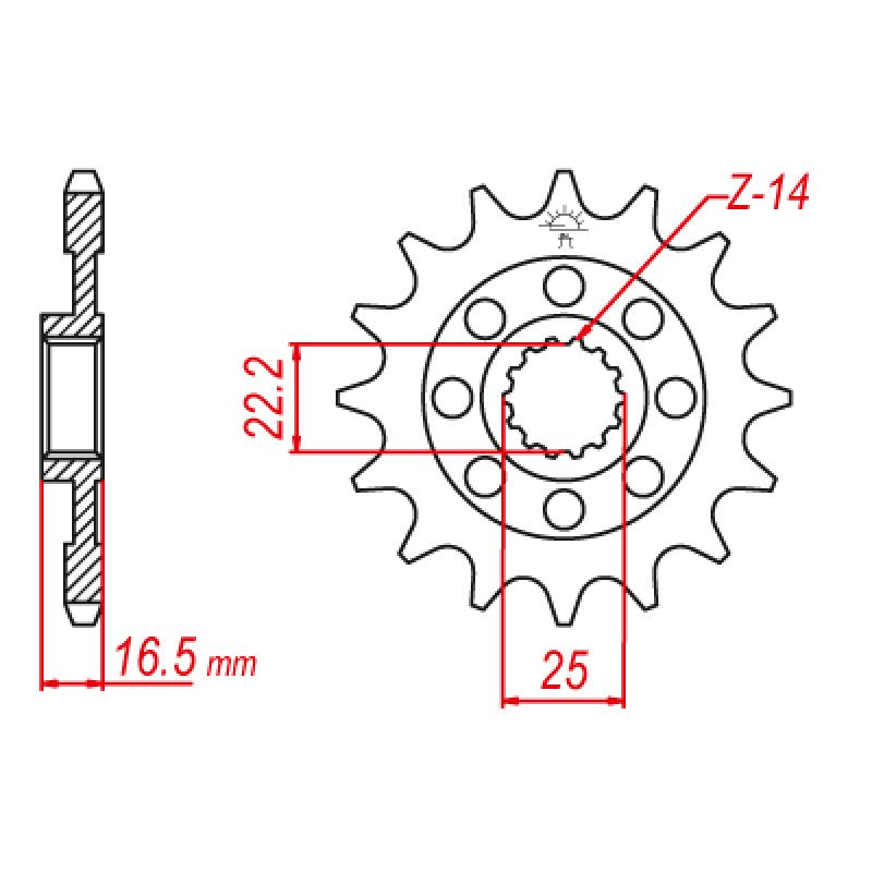 JT SPROCKETS SPROCKET FRONT 525 15T (JTF741.15RB) - DRIVEN Canada's Powersports 824225208894JTF741.15RB
