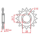 JT SPROCKETS SPROCKET FRONT 525 16T (JTF1537.16RB) - DRIVEN Canada's Powersports 824225208634JTF1537.16RB