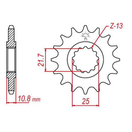 JT SPROCKETS SPROCKET FRONT 525 16T (JTF1586.16RB) - DRIVEN Canada's Powersports 824225208665JTF1586.16RB
