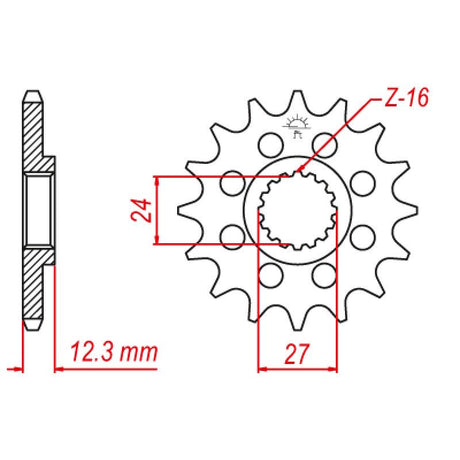 JT SPROCKETS SPROCKET FRONT 525 16T (JTF444.16) - DRIVEN Canada's Powersports 824225208986JTF444.16