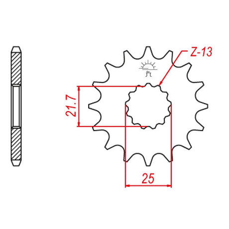 JT SPROCKETS SPROCKET FRONT 525 16T (JTF520.16RB) - DRIVEN Canada's Powersports 824225208351JTF520.16RB