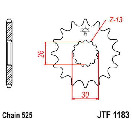 JT SPROCKETS SPROCKET FRONT 525 17T (JTF1183.17) - DRIVEN Canada's Powersports 824225206142JTF1183.17